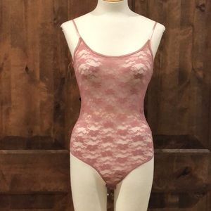 Guess mauve thong body suit